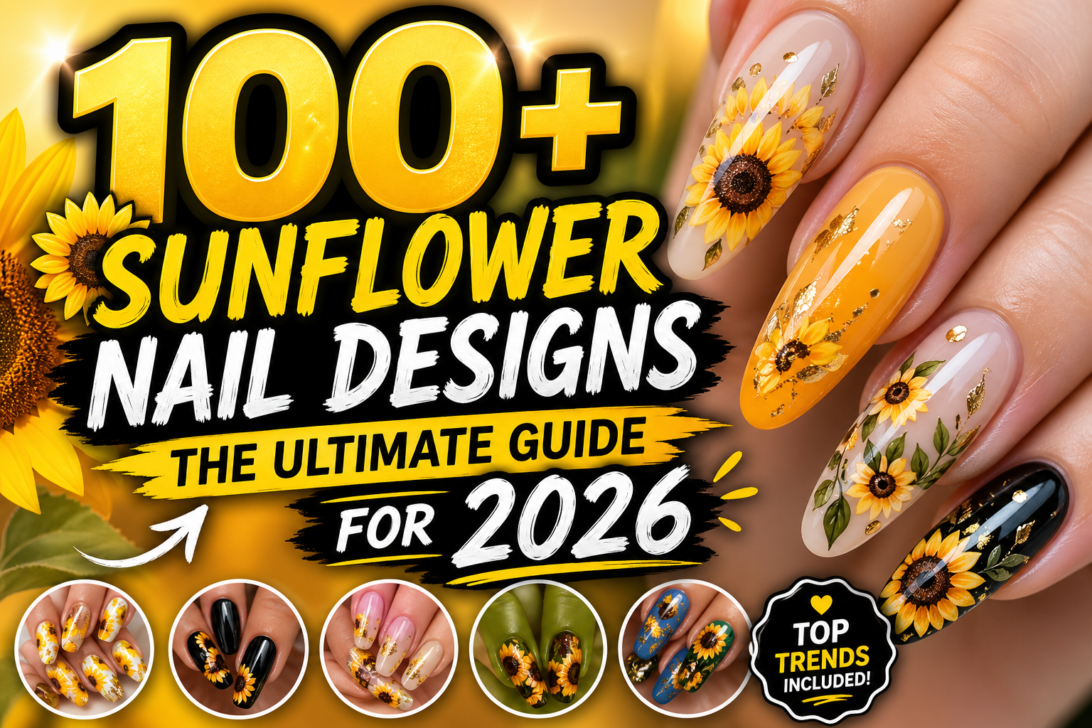 100+ Sunflower Nail Designs — The Ultimate Guide for 2026