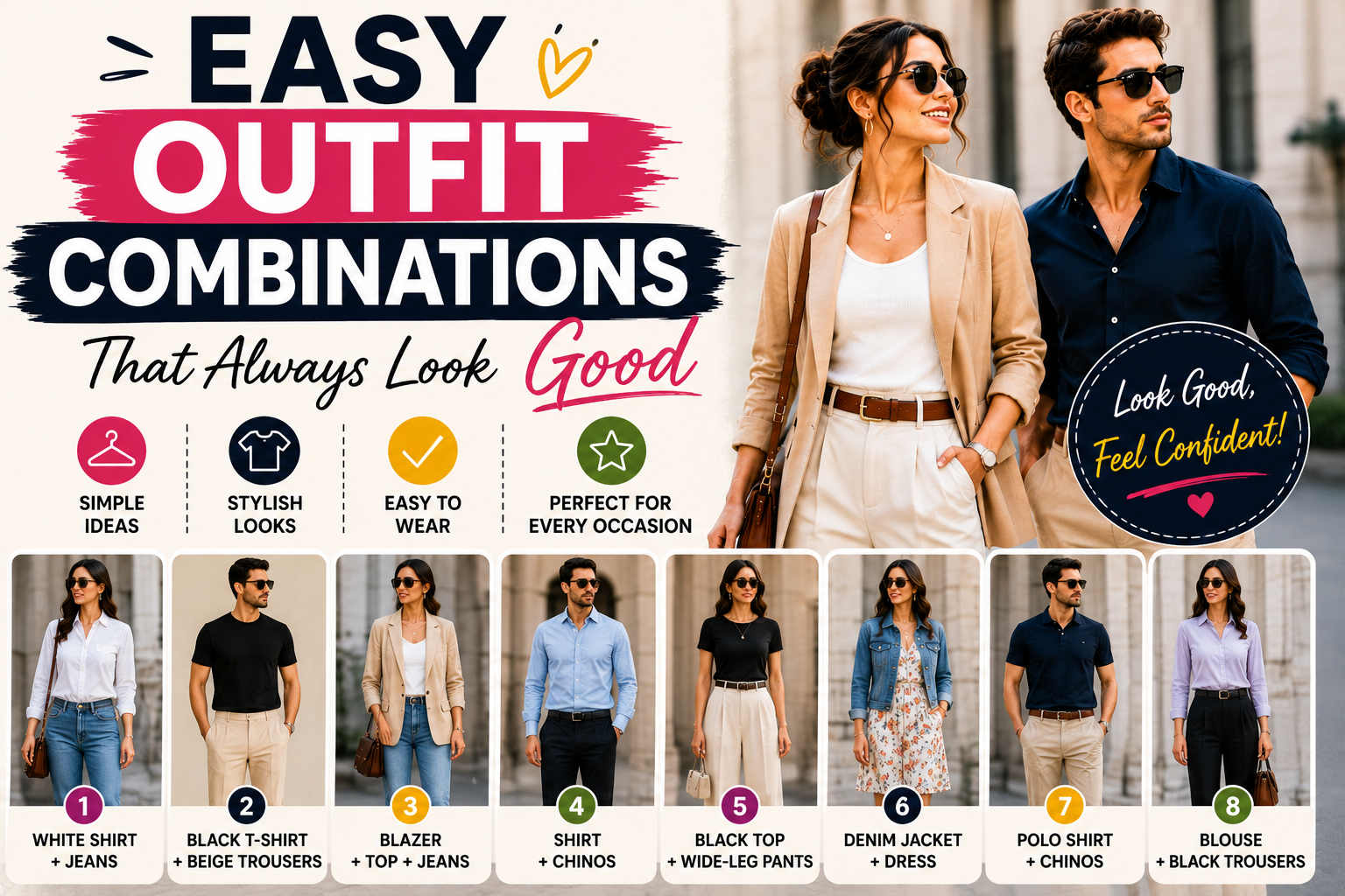 Easy Outfit Combinations That Always Look Good